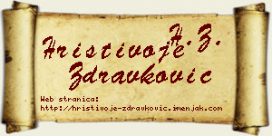 Hristivoje Zdravković vizit kartica